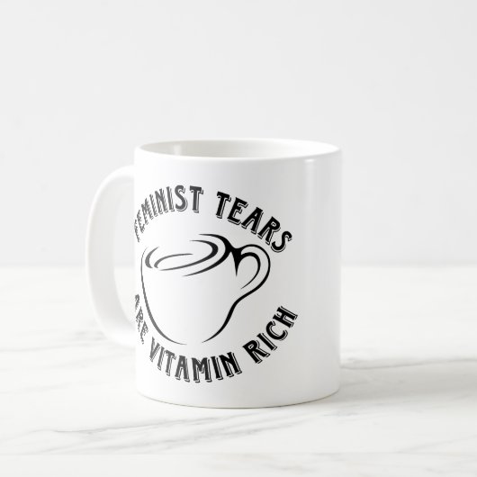 Feministische Risse Kaffeetasse (Vorderseite Links)