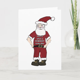 Feministische Sankt-Weihnachtskarte Feiertagskarte