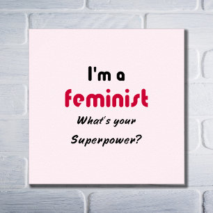 Feministische Supermachtrosatypographie Poster