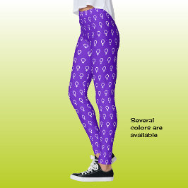 Feministische Symbolmuster modern lila Leggings