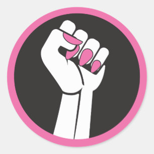 Feministische Tagesordnungs-Aufkleber Runder Aufkleber