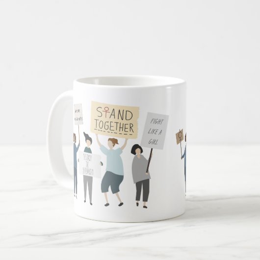 Feministische Tasse (Vorderseite Links)