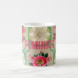 Feministische Vintage Tapeten-Tasse Kaffeetasse