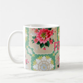 Feministische Vintage Tapeten-Tasse Kaffeetasse