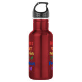 feministische Wasserflasche mit Stolz-Botschaft (Vorderseite)