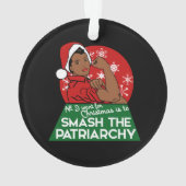 Feministische Weihnachten Ornament (Rückseite)