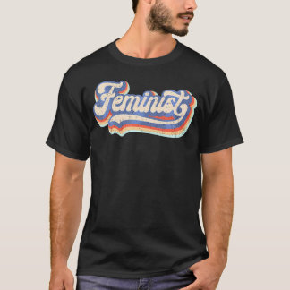 Feministischer 70er Rainbow Feminism T-Shirt