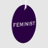 Feministischer, feiner Text auf heller und dunkler Ornament (Vorderseite)