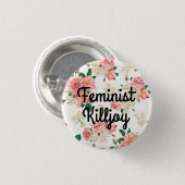 feministischer Killjoy Button (Vorne & Hinten)