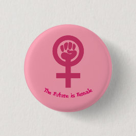 Feministischer Knopf Button