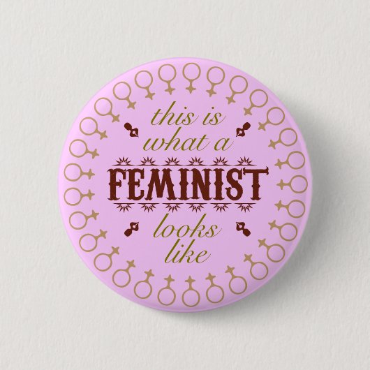 Feministischer Knopf Button (Vorderseite)