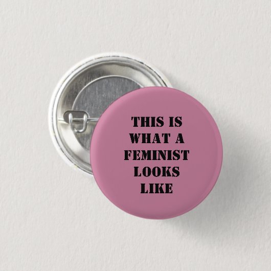 Feministischer Knopf Button (Vorne & Hinten)
