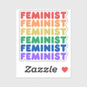 Feministischer Regenbogen Aufkleber (Blatt)