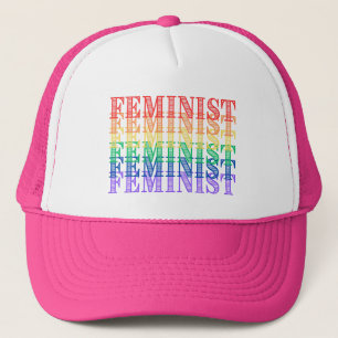 Feministischer Regenbogenhut Truckerkappe