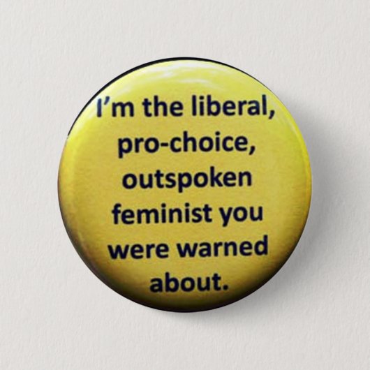 Feministischer Retro Siebzigerjahre Knopf-Prowahl Button (Vorderseite)