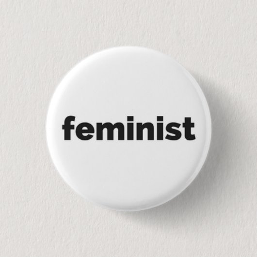 feministischer runder Knopf Button (Vorderseite)