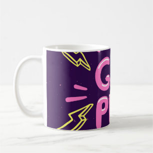 Feministischer Slogan Mädchenpower, violetter Hint Kaffeetasse