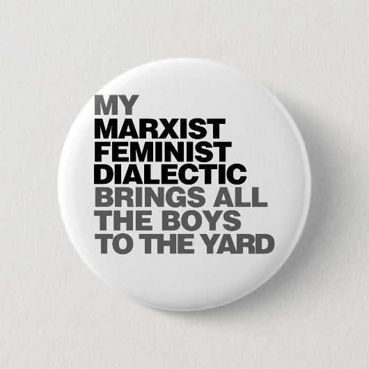 Feministischer Spaß Button (Vorderseite)