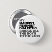 Feministischer Spaß Button (Vorne & Hinten)