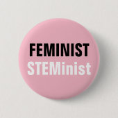 Feministischer STEMinist Button Pink STEM Widersta (Vorderseite)