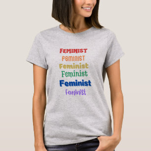 feministischer Stolz - lustiger Schriftart - T - S T-Shirt