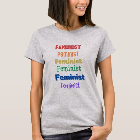 feministischer Stolz - lustiger Schriftart - T - S T-Shirt (Vorderseite)