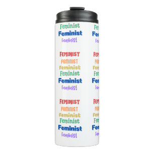 feministischer Stolz - lustiger Schriftart - therm Thermosbecher