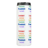 feministischer Stolz - lustiger Schriftart - therm Thermosbecher (Rückseite)