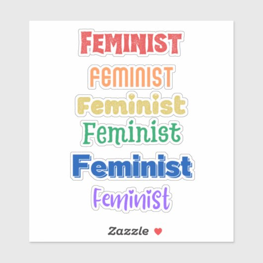 feministischer Stolz - lustiger Schriftart - trans Aufkleber (Blatt)