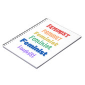 feministischer Stolz - lustiger Schriftart - Zeits Notizblock (Linke Seite)