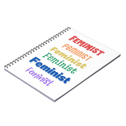 feministischer Stolz - lustiger Schriftart - Zeits Notizblock (Linke Seite)