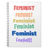 feministischer Stolz - lustiger Schriftart - Zeits Notizblock (Vorderseite)