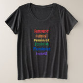 feministischer Stolz "plus size"-T - Shirt (Design vorne)