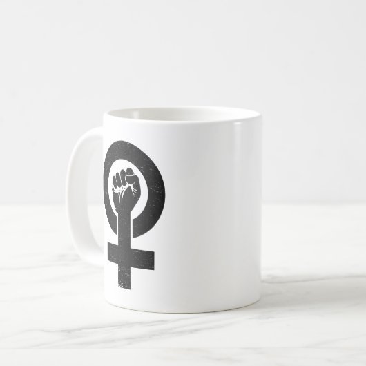 Feministischer Widerstand Kaffeetasse (Vorderseite Links)