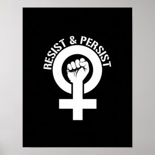 Feministischer Widerstand - widerstehen Sie und Poster