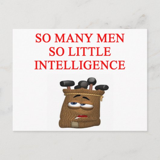 feministischer Witz Postkarte (Vorderseite)