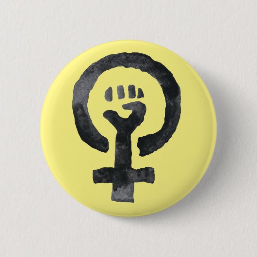 Feministisches Faust-Symbol Button (Vorderseite)
