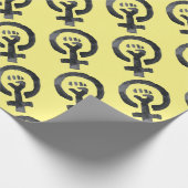 Feministisches Faust-Symbol Geschenkpapier (Ecke)