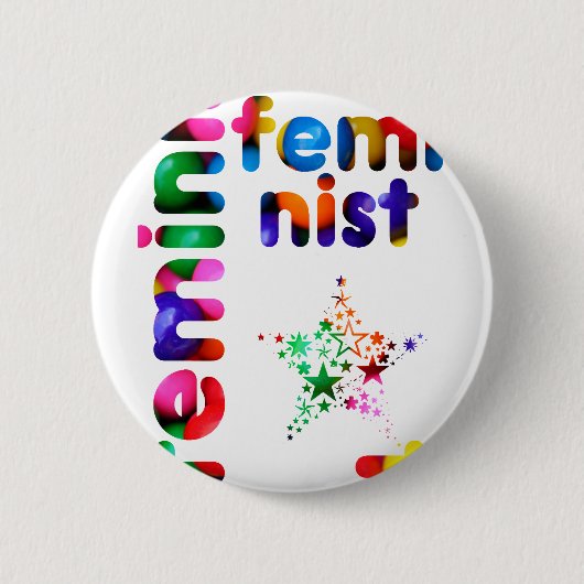 Feministisches Geleebonbon Button (Vorderseite)