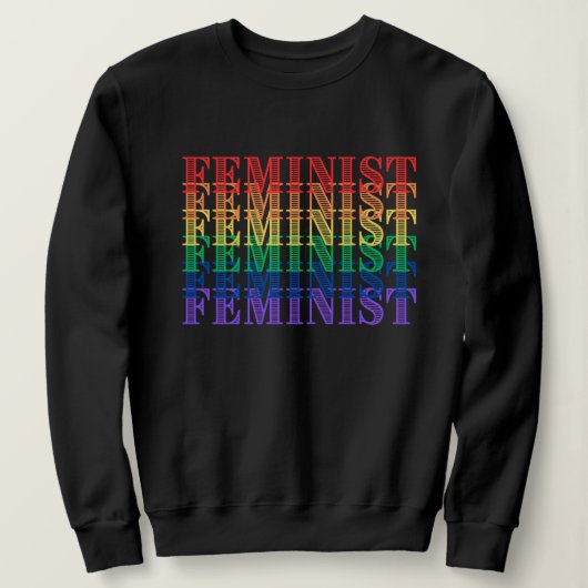 Feministisches Regenbogenpulli Sweatshirt (Design vorne)