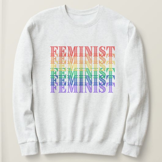 Feministisches Regenbogenpulli Sweatshirt (Design vorne)