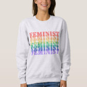 Feministisches Regenbogenpulli Sweatshirt (Vorderseite)