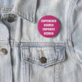 feministisches rosa und weißes bevollmächtigtes button (Beispiel)