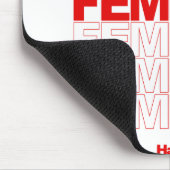 Feministisches Shirt Mousepad (Ecke)