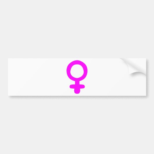 Feministisches Symbol Autoaufkleber (Vorne)