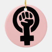 Feministisches Symbol Keramik Ornament (Hinten)