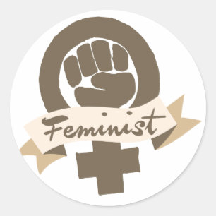 Feministisches Symbol Runder Aufkleber