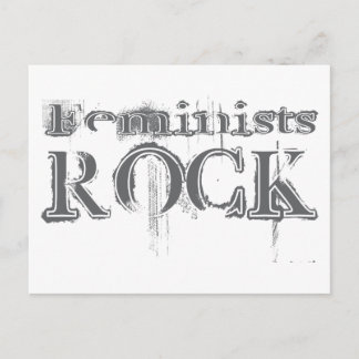 Feminists Rock Postkarte