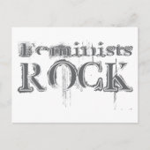 Feminists Rock Postkarte (Vorderseite)