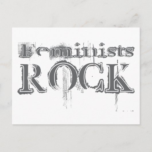 Feminists Rock Postkarte (Vorderseite)
